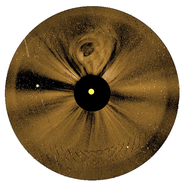 The PUNCH/NFI coronagraph revealed beautiful,
detailed structure in a CME departing the Sun on 6/3/2025. Preliminary images like this one demonstrate that the
instrument is working well and the Science Operations Center is making progress toward full, routine, polarized
imaging from this challenging instrument, as PUNCH enters science operations.