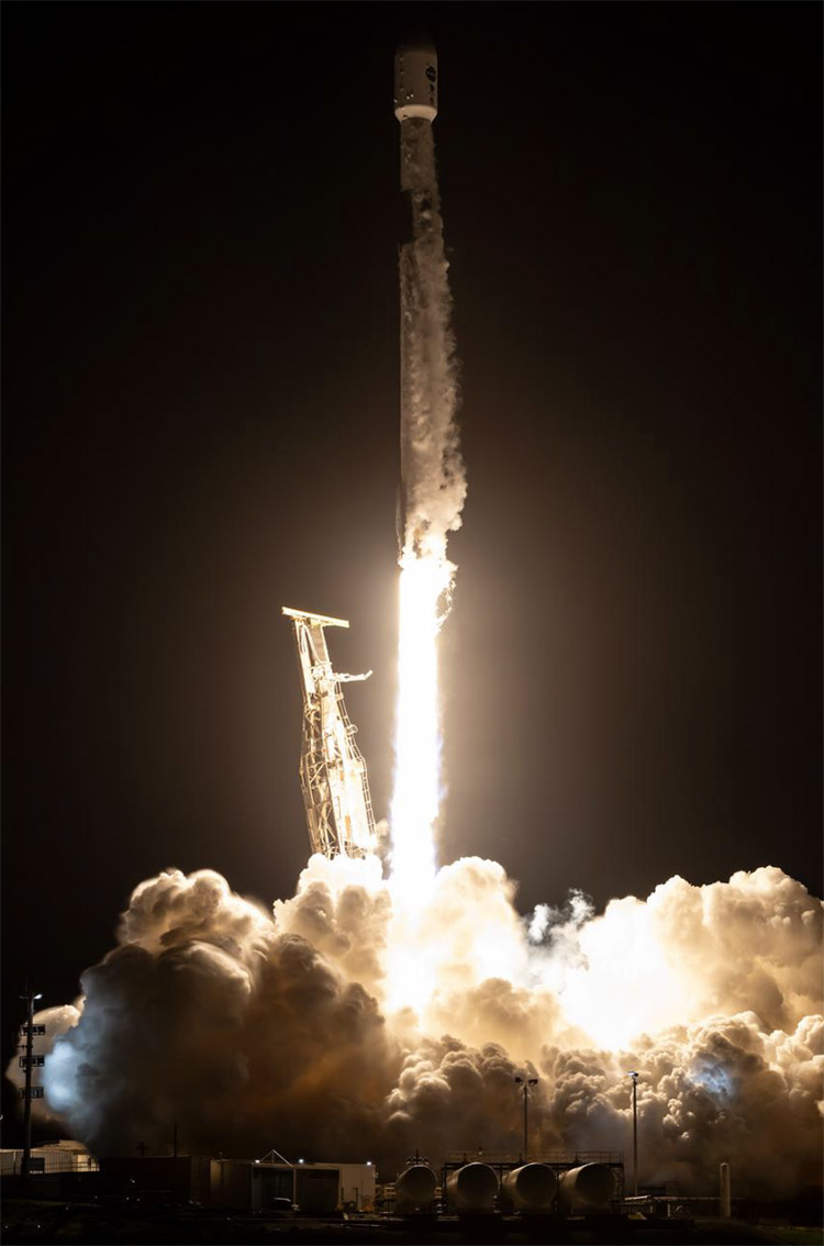 The PUNCH mission successfully launched on March 11, 2025, aboard a SpaceX Falcon 9 rocket from Vandenberg Space Force Base.