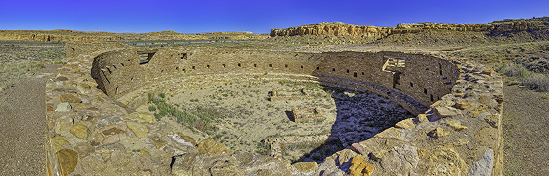 The eastern horizon as seen from one of the most astronomically 
          remarkable structures in Chaco Canyon -- a Great Kiva that some call Casa Rinconada (Image Credit:  NASA PUNCH Outreach, Duke Johnson)