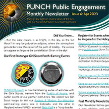 Close-up of a section of a PUNCH newsletter.