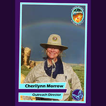 Cherilynn Morrow's team card front.