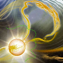 The Sun's heliosphere.
